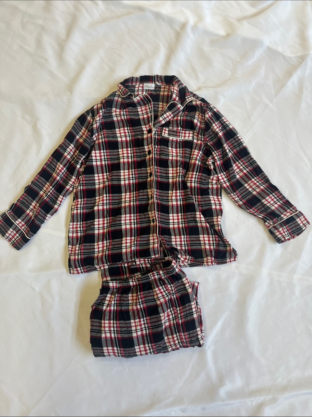 Kim Rogers Black & Red Plaid Kids Pajama Set